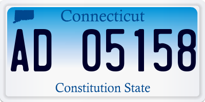 CT license plate AD05158