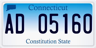 CT license plate AD05160