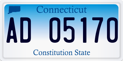 CT license plate AD05170
