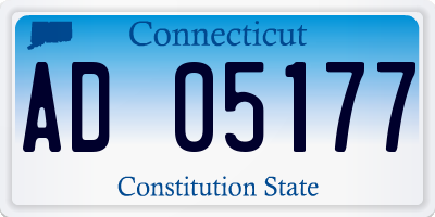 CT license plate AD05177