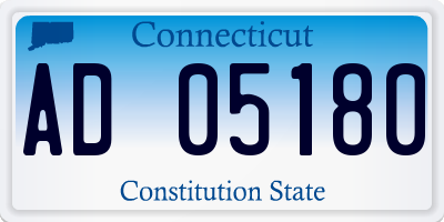 CT license plate AD05180