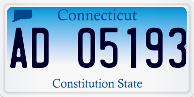 CT license plate AD05193