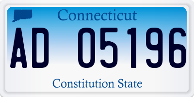 CT license plate AD05196