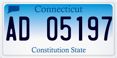 CT license plate AD05197