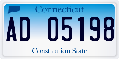 CT license plate AD05198
