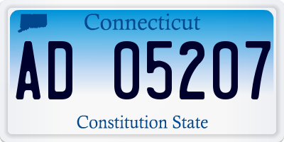 CT license plate AD05207