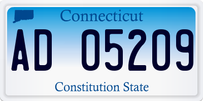 CT license plate AD05209