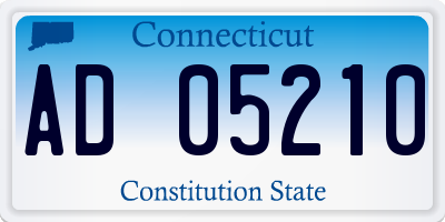 CT license plate AD05210