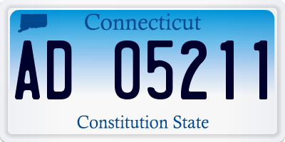 CT license plate AD05211