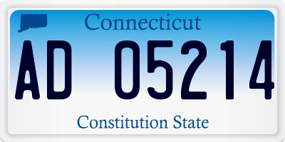 CT license plate AD05214