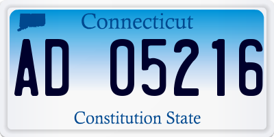 CT license plate AD05216