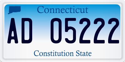 CT license plate AD05222