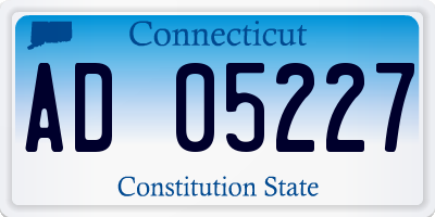 CT license plate AD05227