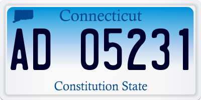 CT license plate AD05231