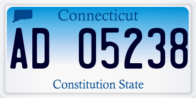 CT license plate AD05238