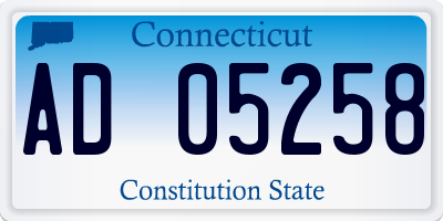 CT license plate AD05258