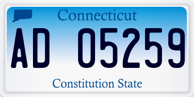 CT license plate AD05259