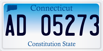 CT license plate AD05273