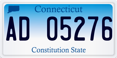 CT license plate AD05276