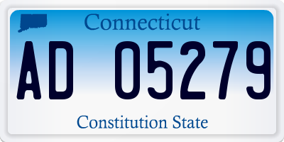 CT license plate AD05279
