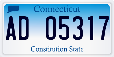 CT license plate AD05317