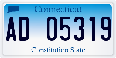 CT license plate AD05319