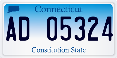 CT license plate AD05324