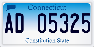 CT license plate AD05325