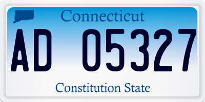 CT license plate AD05327