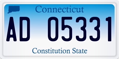 CT license plate AD05331