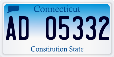 CT license plate AD05332