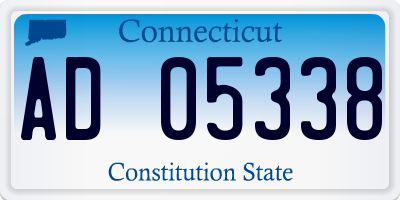CT license plate AD05338