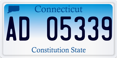 CT license plate AD05339