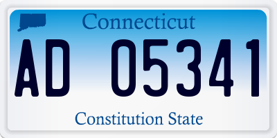 CT license plate AD05341