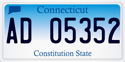 CT license plate AD05352