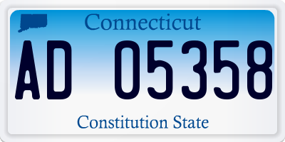 CT license plate AD05358