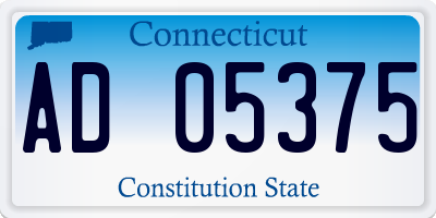 CT license plate AD05375