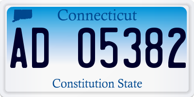 CT license plate AD05382