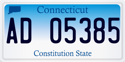 CT license plate AD05385