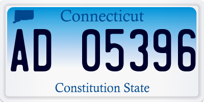 CT license plate AD05396