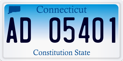 CT license plate AD05401