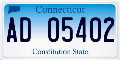 CT license plate AD05402
