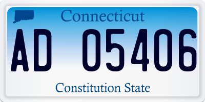 CT license plate AD05406