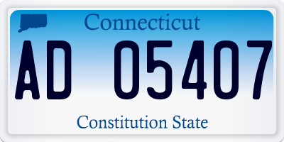 CT license plate AD05407