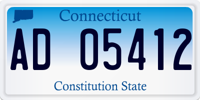 CT license plate AD05412