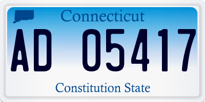 CT license plate AD05417