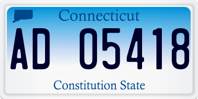 CT license plate AD05418