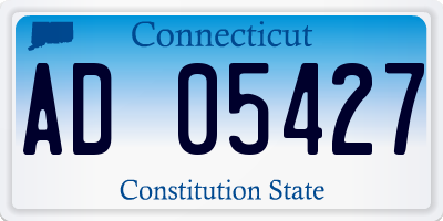 CT license plate AD05427