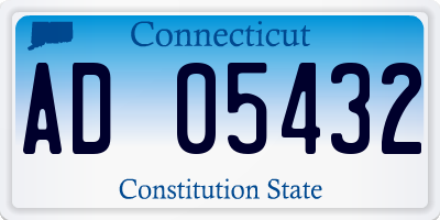 CT license plate AD05432