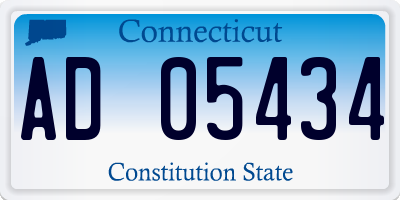 CT license plate AD05434